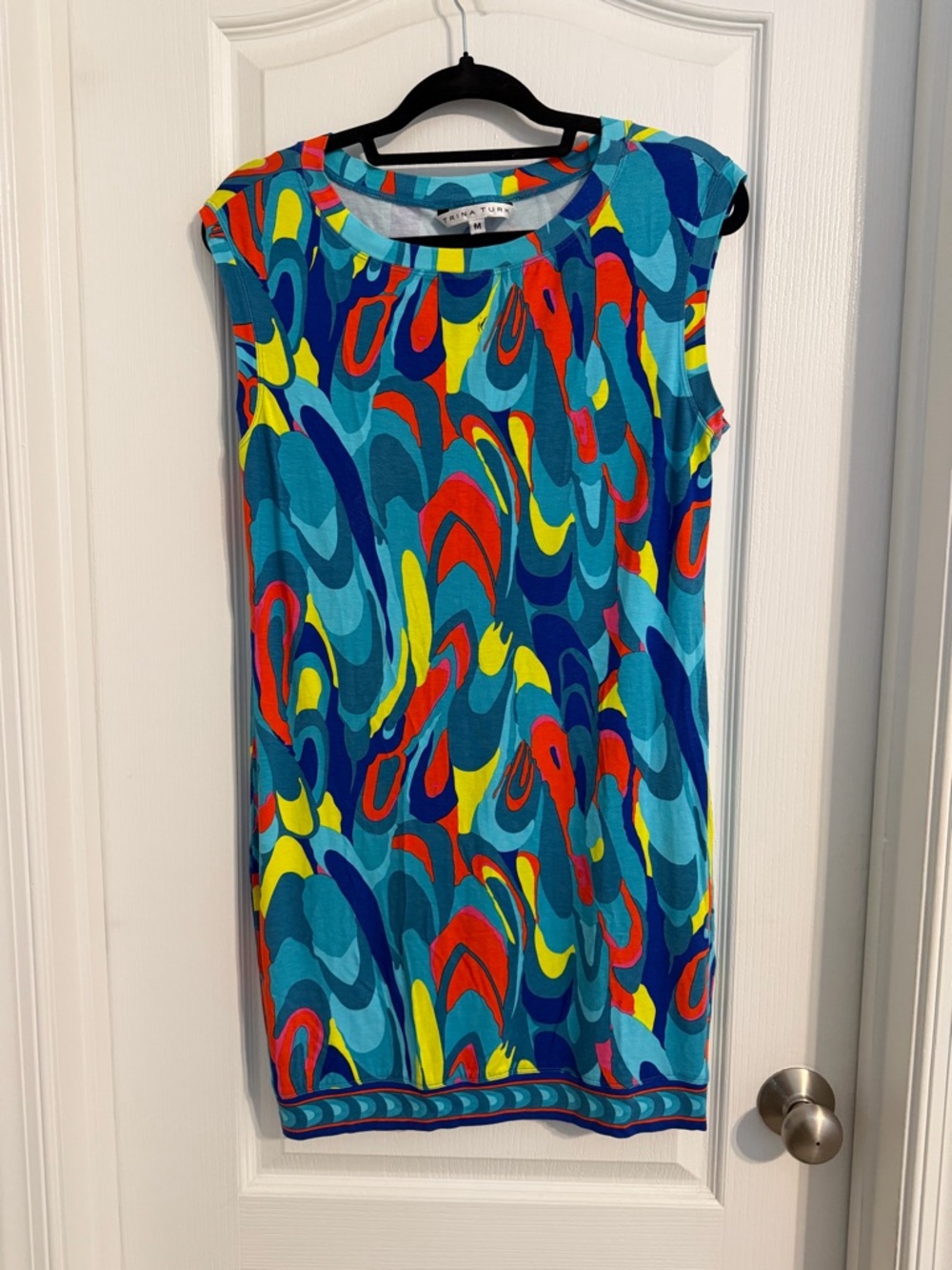 Trina Turk Multicolor Abstract Sleeveless Mini Dress Sz M